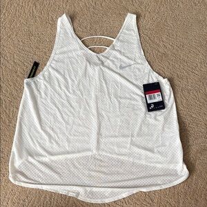 Nike White Mesh Tank Top-L
